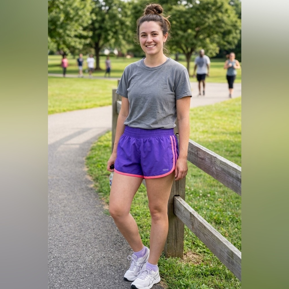 Hind Women's Purple Running Shorts with Pink Trim